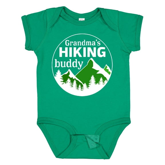 Inktastic Grandma's Hiking Buddy with Mountains and Trees Boys or Girls Baby Bodysuit