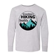 thumbnail image 1 of Inktastic Grandma's Hiking Buddy with Mountains and Trees Long Sleeve Youth T-Shirt, 1 of 5