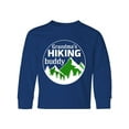 thumbnail image 1 of Inktastic Grandma's Hiking Buddy with Mountains and Trees Long Sleeve Youth T-Shirt, 1 of 5