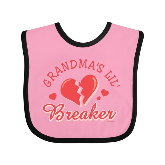Inktastic Grandma's Lil' Heartbreaker Boys or Girls Baby Bib