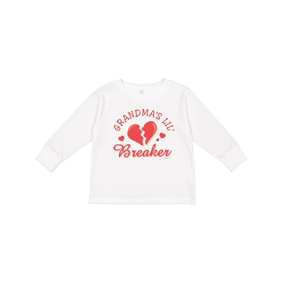 Inktastic Grandma's Lil' Heartbreaker Boys or Girls Long Sleeve Toddler T-Shirt