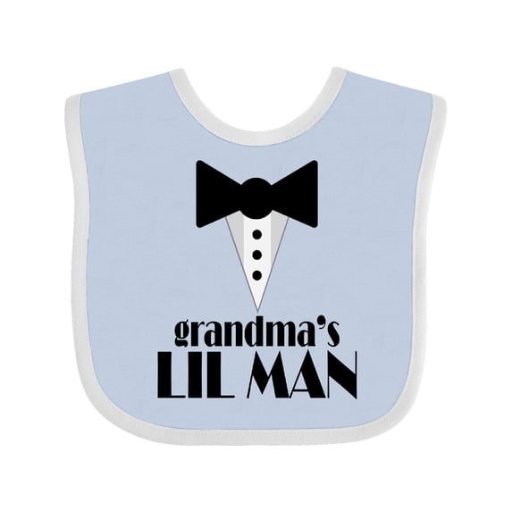 Inktastic Grandma's Lil Man Boys Baby Bib
