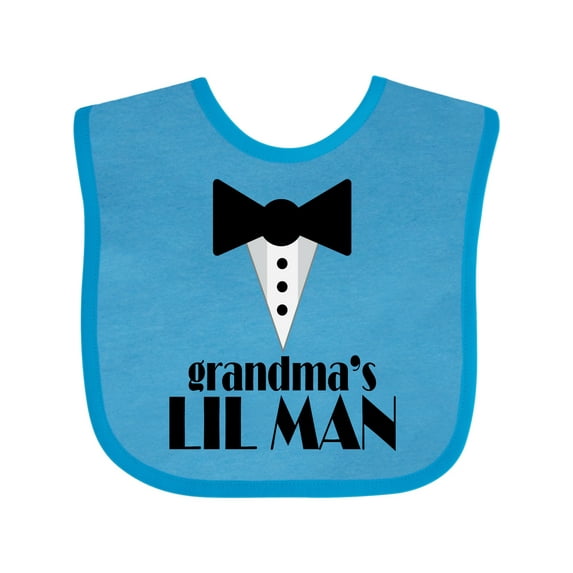 Inktastic Grandma's Lil Man Boys Baby Bib