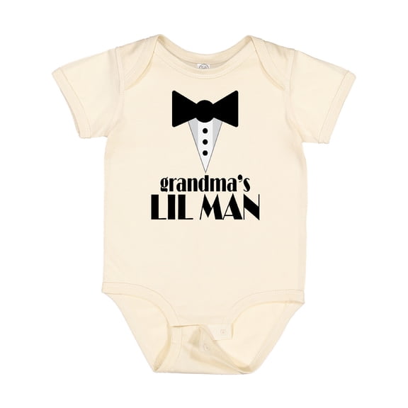 Inktastic Grandma's Lil Man Boys Baby Bodysuit