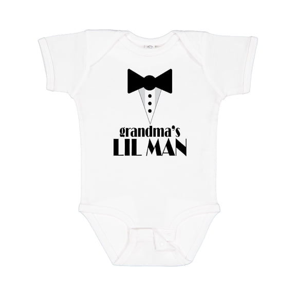 Inktastic Grandma's Lil Man Boys Baby Bodysuit