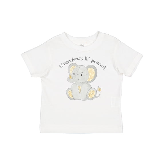 Inktastic Grandma's Lil' Peanut Polka Dot Elephant Boys or Girls Baby T-Shirt