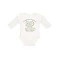 thumbnail image 1 of Inktastic Grandma's Lil' Peanut Polka Dot Elephant Boys or Girls Long Sleeve Baby Bodysuit, 1 of 5