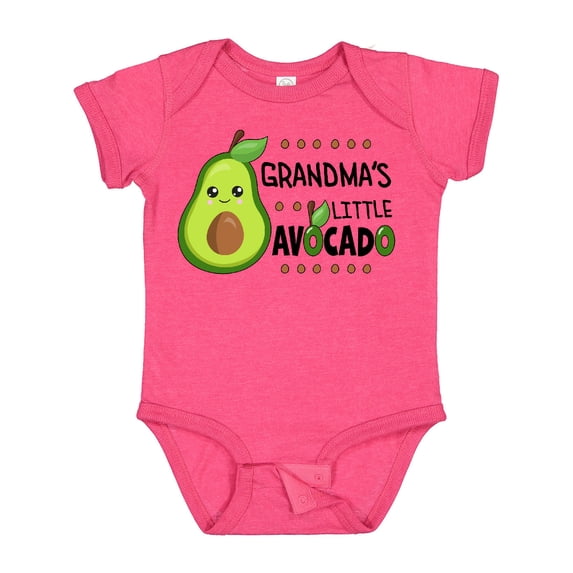 Inktastic Grandma's Little Avocado with Cute Baby Avocado Boys or Girls Baby Bodysuit