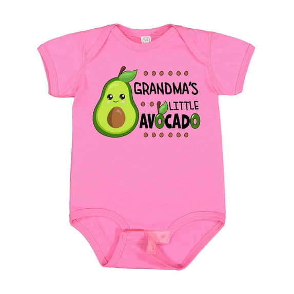 Inktastic Grandma's Little Avocado with Cute Baby Avocado Boys or Girls Baby Bodysuit