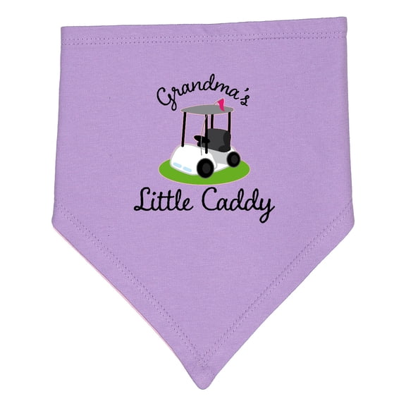 Inktastic Grandma's Little Caddy Golf Baby Bandana Bib