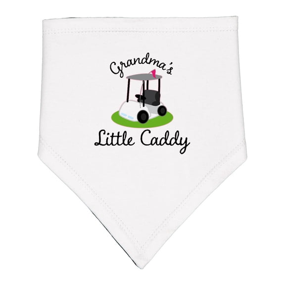 Inktastic Grandma's Little Caddy Golf Baby Bandana Bib