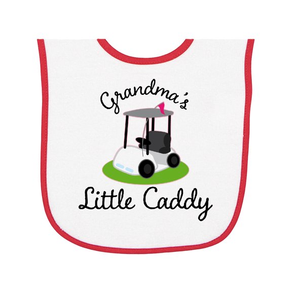 Inktastic Grandma's Little Caddy Golf Baby Terry Cloth Bib