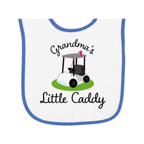 Inktastic Grandma's Little Caddy Golf Baby Terry Cloth Bib