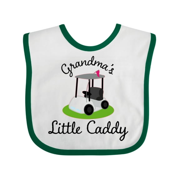 Inktastic Grandma's Little Caddy Golf Boys or Girls Baby Bib