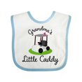 thumbnail image 1 of Inktastic Grandma's Little Caddy Golf Boys or Girls Baby Bib, 1 of 4