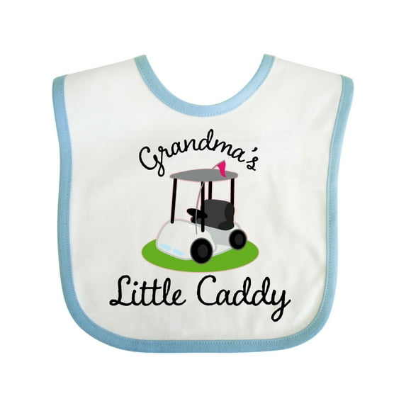 Inktastic Grandma's Little Caddy Golf Boys or Girls Baby Bib
