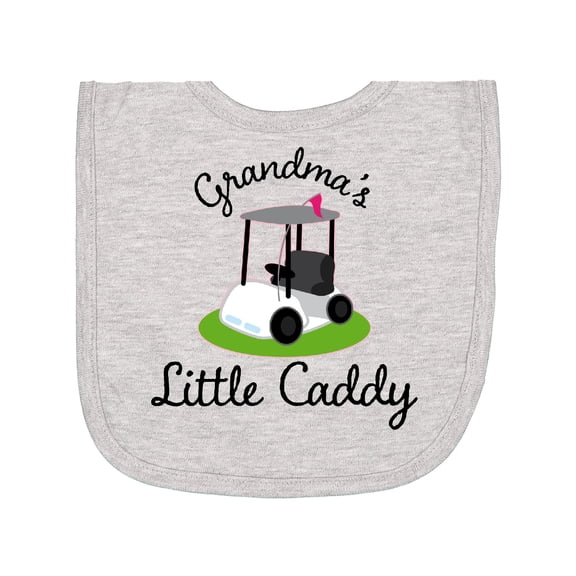 Inktastic Grandma's Little Caddy Golf Newborn Bib
