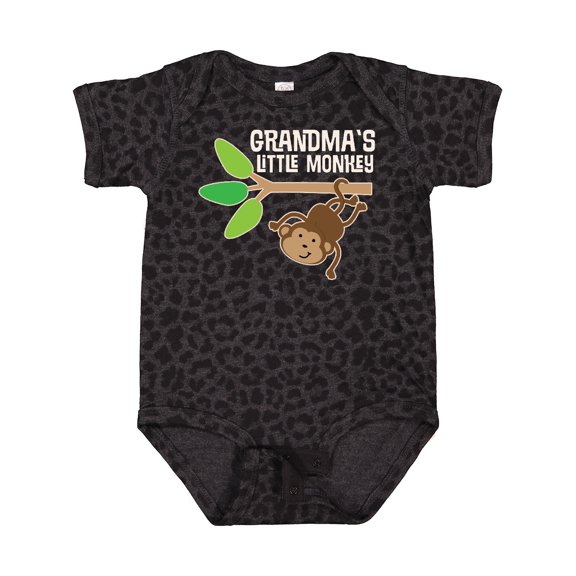 Inktastic Grandma's Little Monkey Grandchild Boys or Girls Baby Bodysuit