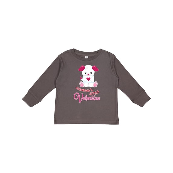 Inktastic Grandma's Little Valentine Boys or Girls Long Sleeve Toddler T-Shirt