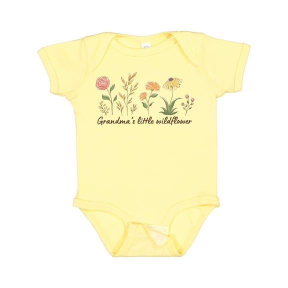Inktastic Grandma's Little Wildflower Boys or Girls Baby Bodysuit