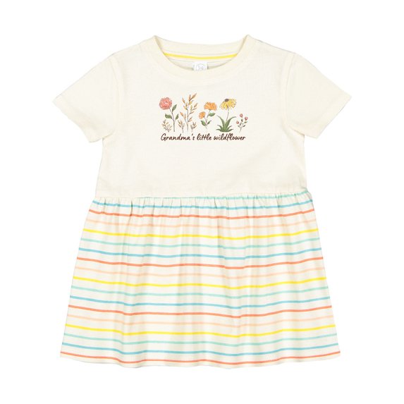 Inktastic Grandma's Little Wildflower Girls Baby Dress