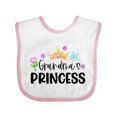 thumbnail image 1 of Inktastic Grandma's Princess Crown and Flowers Girls Baby Bib, 1 of 4