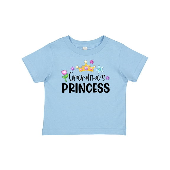 Inktastic Grandma's Princess Crown and Flowers Girls Baby T-Shirt