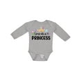 thumbnail image 1 of Inktastic Grandma's Princess Crown and Flowers Girls Long Sleeve Baby Bodysuit, 1 of 5