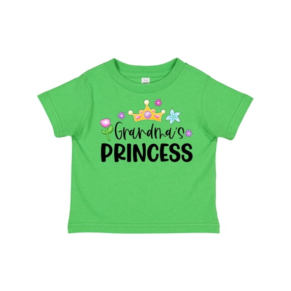 Inktastic Grandma's Princess Crown and Flowers Girls Toddler T-Shirt