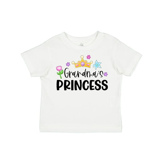 Inktastic Grandma's Princess Crown and Flowers Girls Toddler T-Shirt