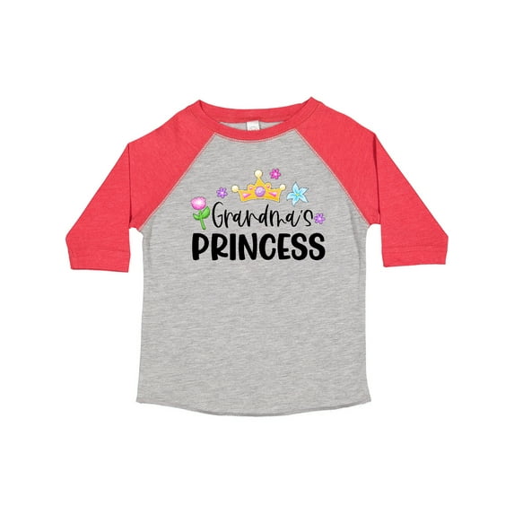 Inktastic Grandma's Princess Crown and Flowers Girls Toddler T-Shirt
