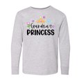 thumbnail image 1 of Inktastic Grandma's Princess Crown and Flowers Long Sleeve Youth T-Shirt, 1 of 5