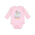 thumbnail image 1 of Inktastic Grandma's Ray Of Sunshine Cute Elephants Rainclouds and Sun Boys or Girls Long Sleeve Baby Bodysuit, 1 of 5