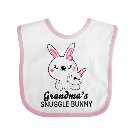 Inktastic Grandma's Snuggle Bunny Easter Girls Baby Bib