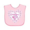 thumbnail image 1 of Inktastic Grandma's Sweetie Pie with Pink Hearts Boys or Girls Baby Bib, 1 of 4