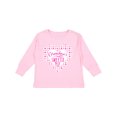 thumbnail image 1 of Inktastic Grandma's Sweetie Pie with Pink Hearts Boys or Girls Long Sleeve Toddler T-Shirt, 1 of 5