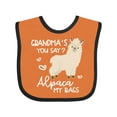thumbnail image 1 of Inktastic Grandma's You Say Alpaca My Bags Boys or Girls Baby Bib, 1 of 4