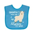 thumbnail image 1 of Inktastic Grandma's You Say Alpaca My Bags Boys or Girls Baby Bib, 1 of 4