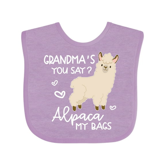 Inktastic Grandma's You Say Alpaca My Bags Boys or Girls Baby Bib