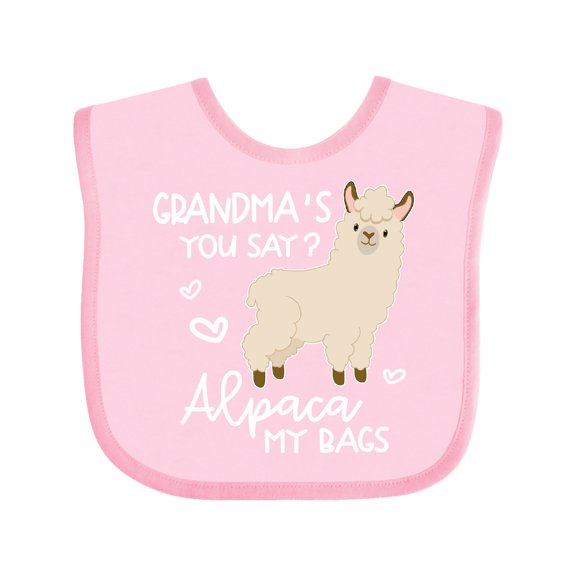 Inktastic Grandma's You Say Alpaca My Bags Boys or Girls Baby Bib