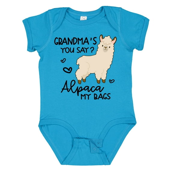 Inktastic Grandma's You Say Alpaca My Bags Boys or Girls Baby Bodysuit