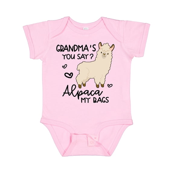 Inktastic Grandma's You Say Alpaca My Bags Boys or Girls Baby Bodysuit