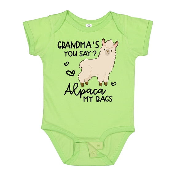 Inktastic Grandma's You Say Alpaca My Bags Boys or Girls Baby Bodysuit