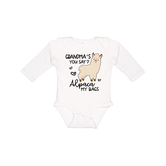 Inktastic Grandma's You Say Alpaca My Bags Boys or Girls Long Sleeve Baby Bodysuit
