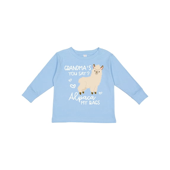 Inktastic Grandma's You Say Alpaca My Bags Boys or Girls Long Sleeve Toddler T-Shirt