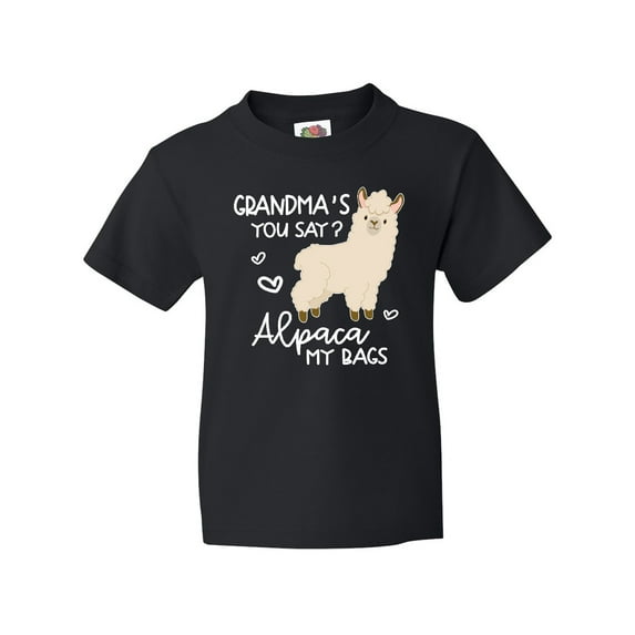Inktastic Grandma's You Say Alpaca My Bags Youth T-Shirt