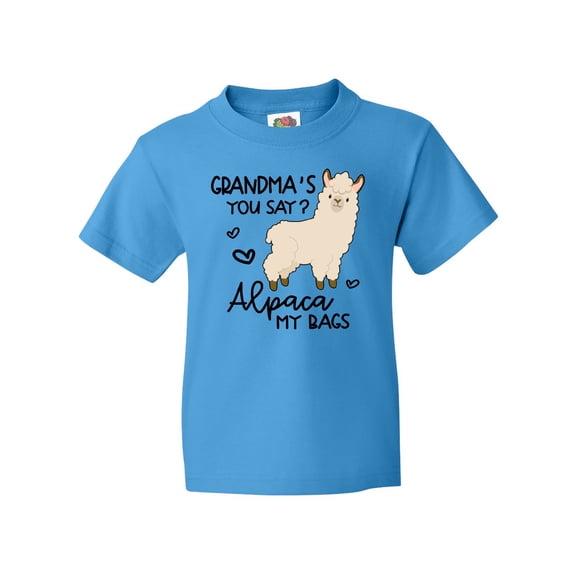 Inktastic Grandma's You Say Alpaca My Bags Youth T-Shirt