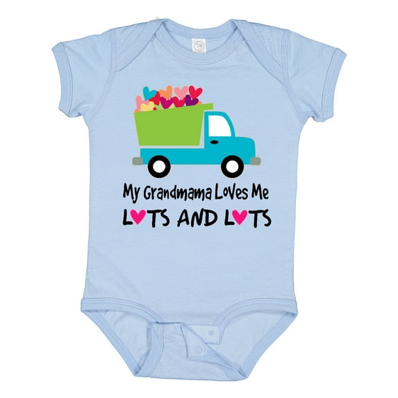Inktastic Grandmama Loves Me Heart Truck Boys Baby Bodysuit