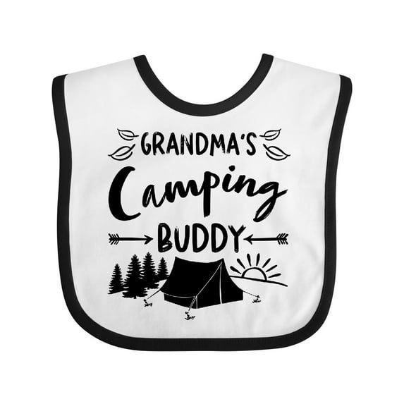 Inktastic Grandmas Camping Buddy Boys or Girls Baby Bib