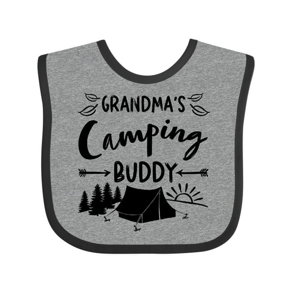 Inktastic Grandmas Camping Buddy Boys or Girls Baby Bib